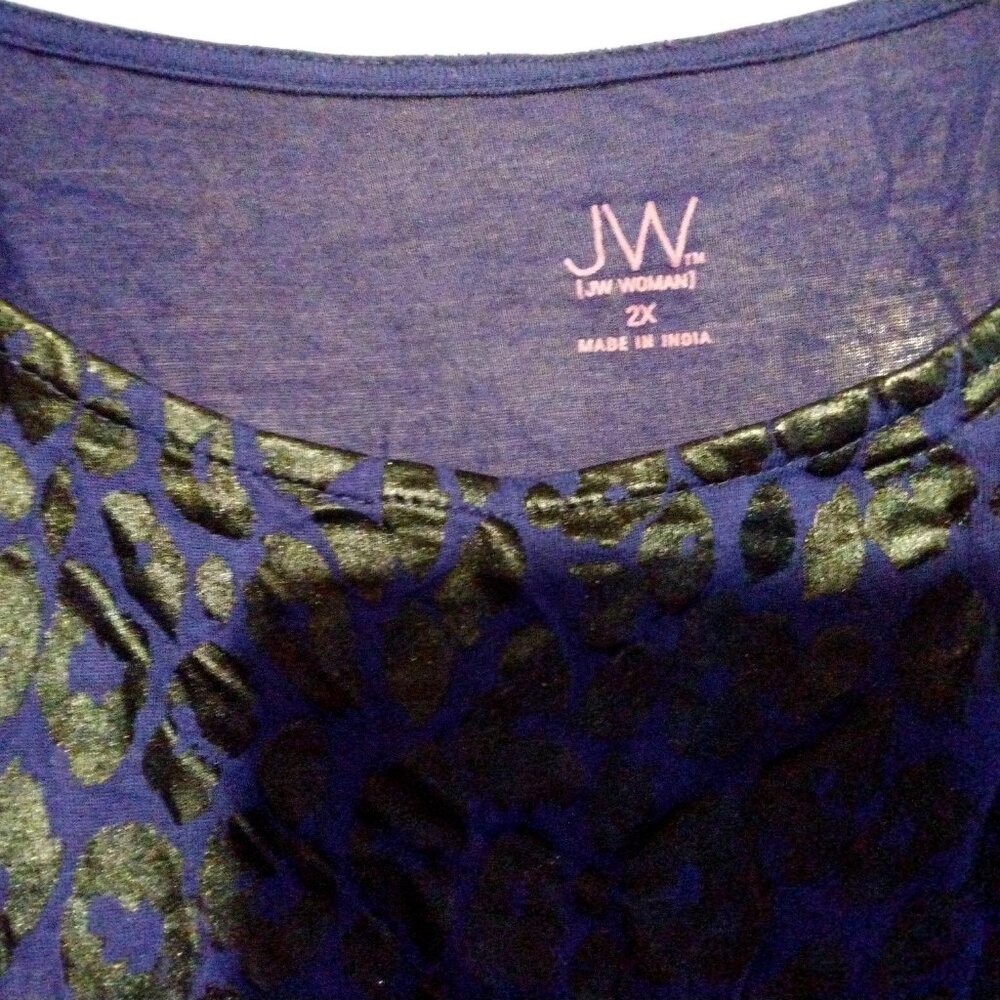 JW Statement Top Plus 2X Boho Statement Purple Je… - image 3